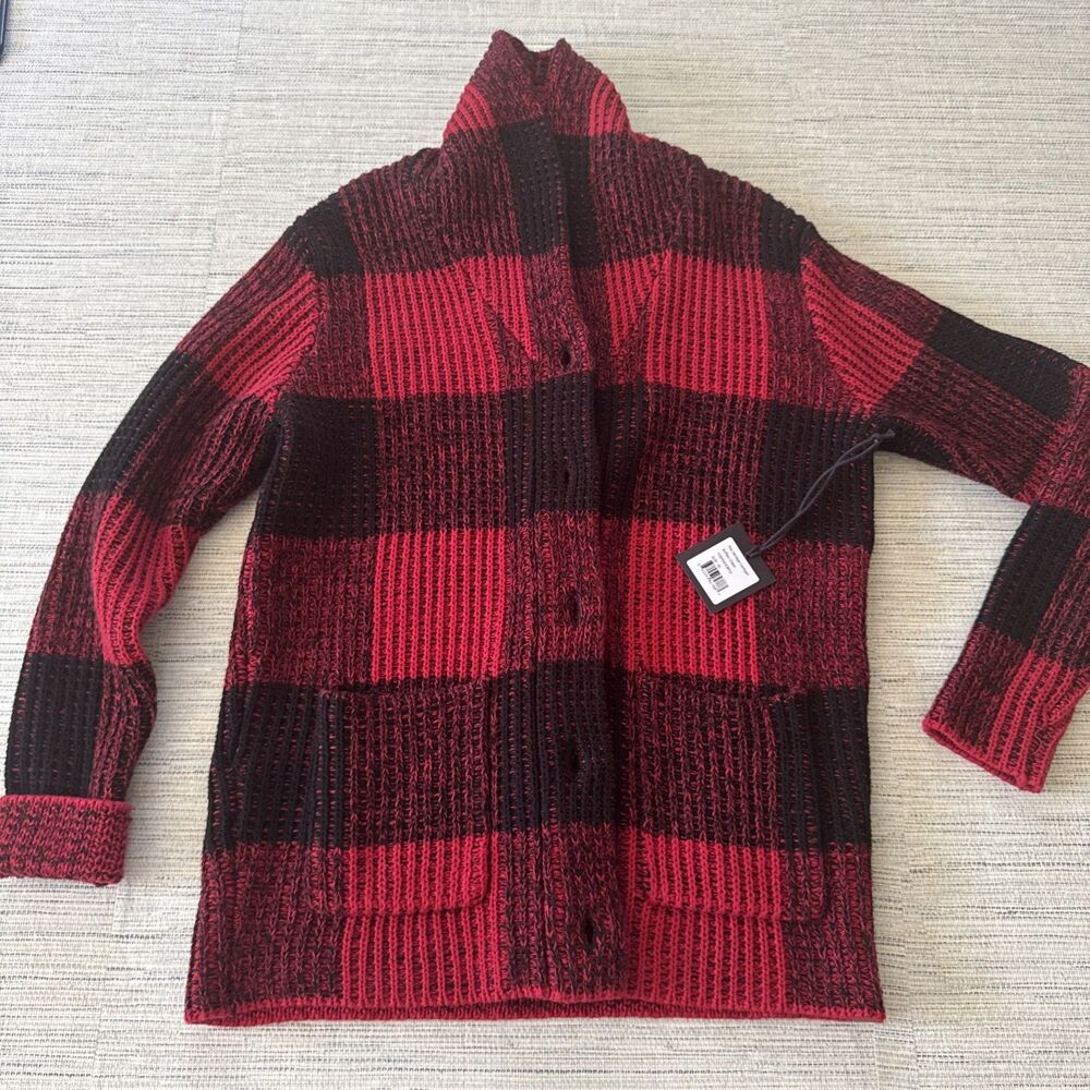 The Normal Brand Women's Cardigan Oversized Plaid Mia Heritage Checkered Size XS